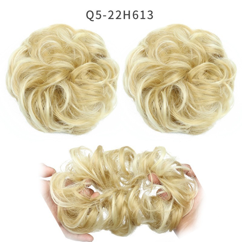 Synthetic Messy Bun Chignon Donut Blonde Brown  Hair Bun Elastic Hair Rope Rubber Band Hair Extensions for Women
