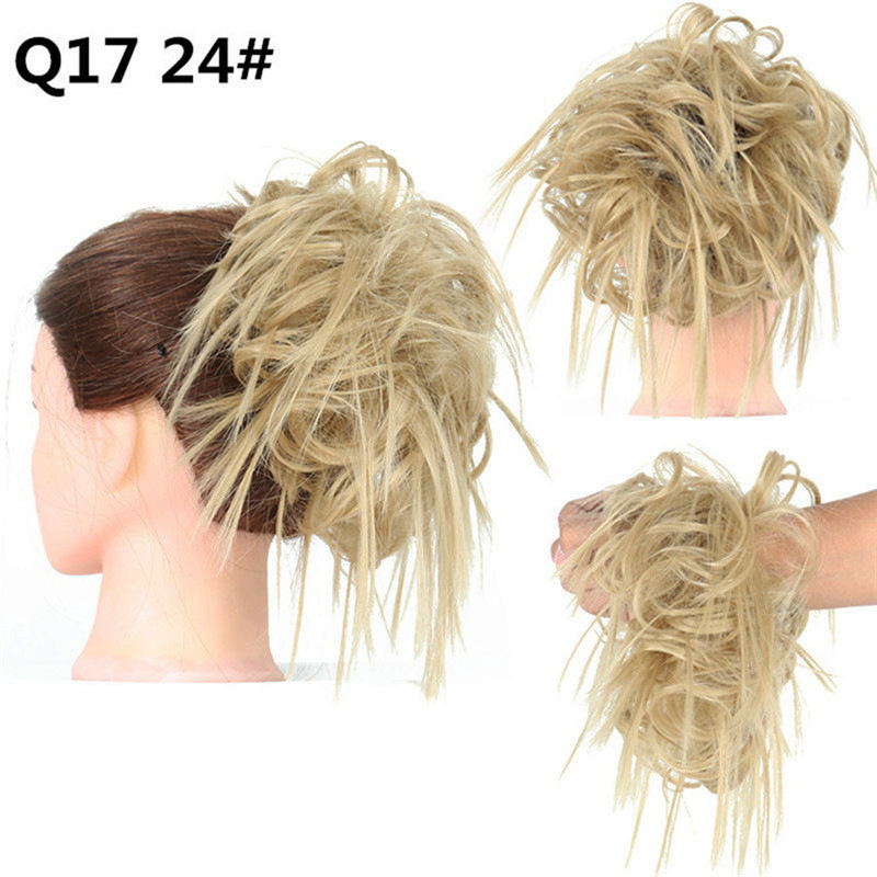 Synthetic Short Curly Chignon With Elastic Band Synthetic Scrunchie Messy Hair Bun High Temperature Fiber Hairpieces Extensions