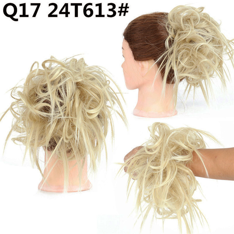 Synthetic Short Curly Chignon With Elastic Band Synthetic Scrunchie Messy Hair Bun High Temperature Fiber Hairpieces Extensions