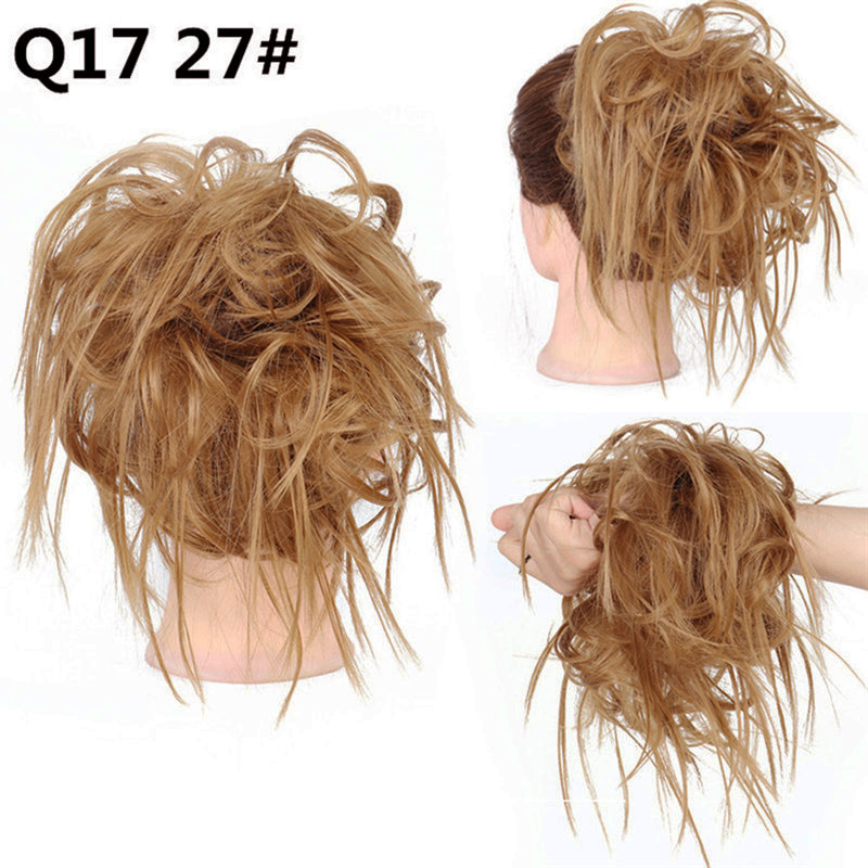 Synthetic Short Curly Chignon With Elastic Band Synthetic Scrunchie Messy Hair Bun High Temperature Fiber Hairpieces Extensions
