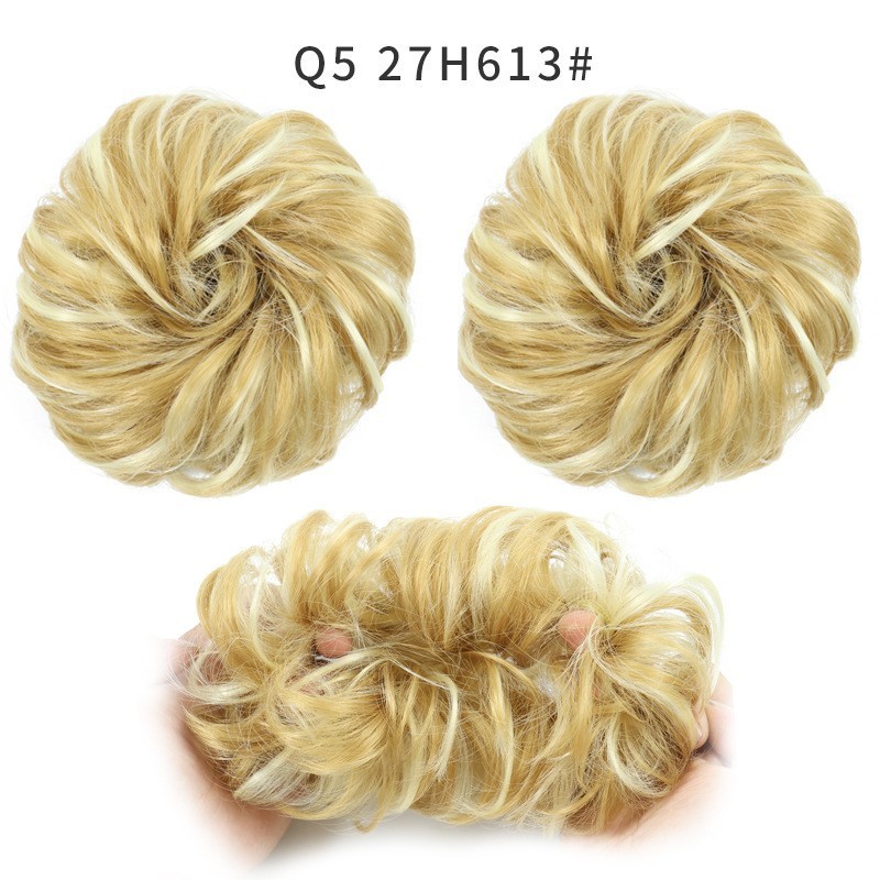 Synthetic Messy Bun Chignon Donut Blonde Brown  Hair Bun Elastic Hair Rope Rubber Band Hair Extensions for Women