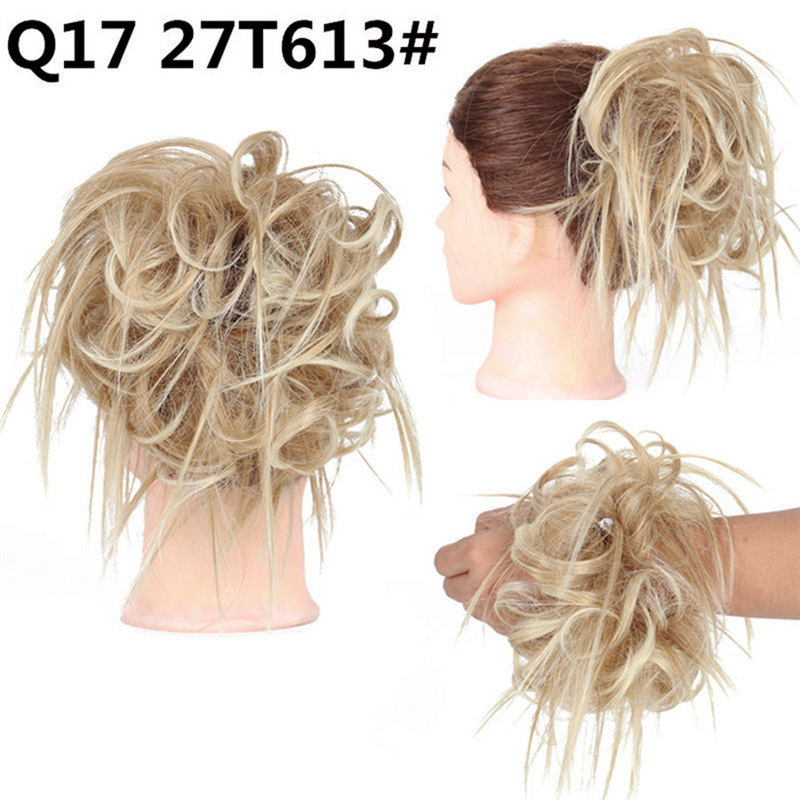 Synthetic Short Curly Chignon With Elastic Band Synthetic Scrunchie Messy Hair Bun High Temperature Fiber Hairpieces Extensions