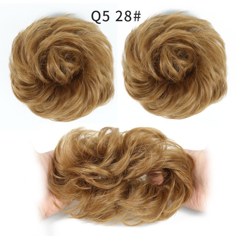 Synthetic Messy Bun Chignon Donut Blonde Brown  Hair Bun Elastic Hair Rope Rubber Band Hair Extensions for Women