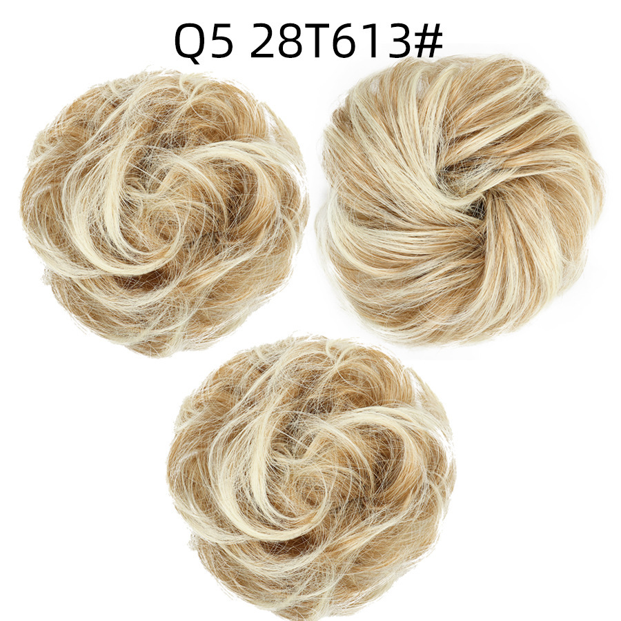 Synthetic Messy Bun Chignon Donut Blonde Brown  Hair Bun Elastic Hair Rope Rubber Band Hair Extensions for Women