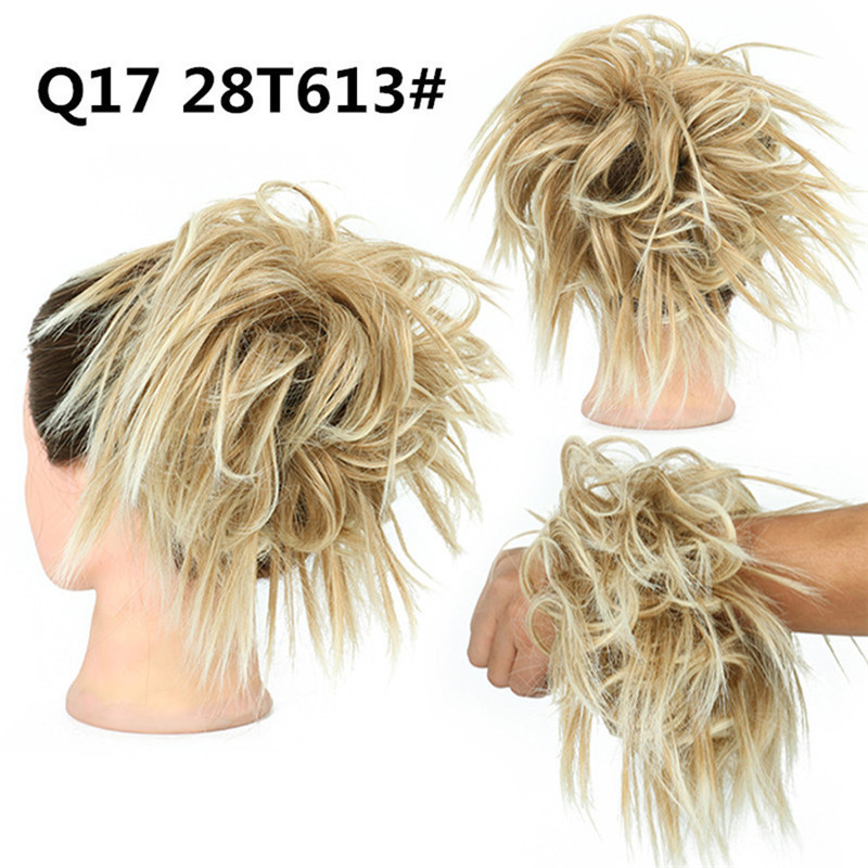 Synthetic Short Curly Chignon With Elastic Band Synthetic Scrunchie Messy Hair Bun High Temperature Fiber Hairpieces Extensions
