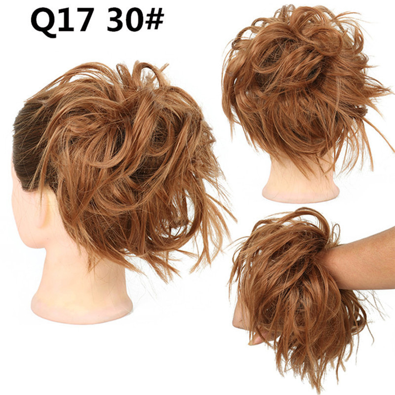 Synthetic Short Curly Chignon With Elastic Band Synthetic Scrunchie Messy Hair Bun High Temperature Fiber Hairpieces Extensions