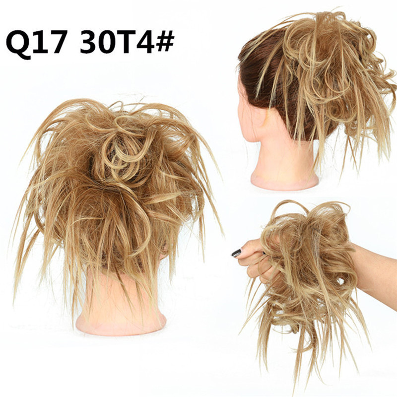 Synthetic Short Curly Chignon With Elastic Band Synthetic Scrunchie Messy Hair Bun High Temperature Fiber Hairpieces Extensions