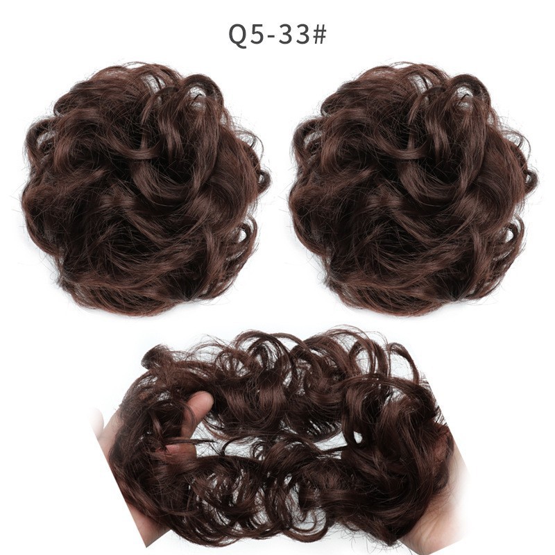 Synthetic Messy Bun Chignon Donut Blonde Brown  Hair Bun Elastic Hair Rope Rubber Band Hair Extensions for Women