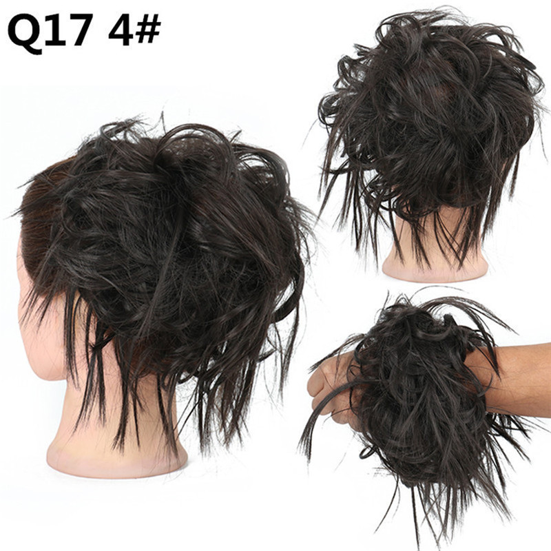 Synthetic Short Curly Chignon With Elastic Band Synthetic Scrunchie Messy Hair Bun High Temperature Fiber Hairpieces Extensions