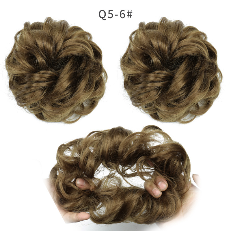 Synthetic Messy Bun Chignon Donut Blonde Brown  Hair Bun Elastic Hair Rope Rubber Band Hair Extensions for Women