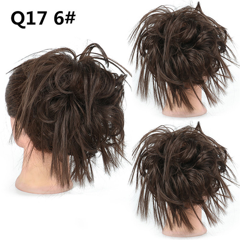 Synthetic Short Curly Chignon With Elastic Band Synthetic Scrunchie Messy Hair Bun High Temperature Fiber Hairpieces Extensions