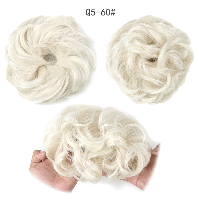 Synthetic Messy Bun Chignon Donut Blonde Brown  Hair Bun Elastic Hair Rope Rubber Band Hair Extensions for Women