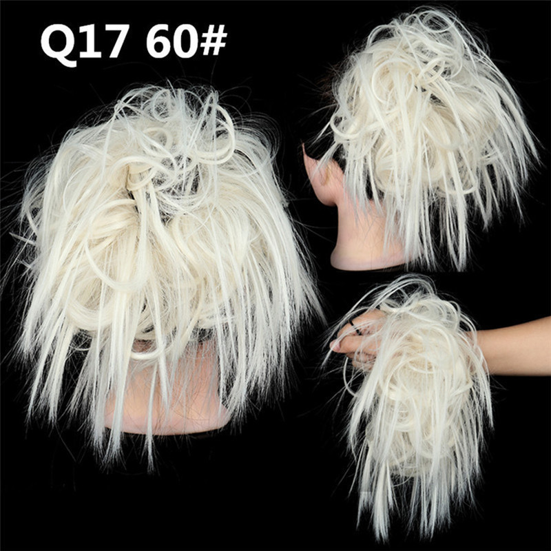 Synthetic Short Curly Chignon With Elastic Band Synthetic Scrunchie Messy Hair Bun High Temperature Fiber Hairpieces Extensions