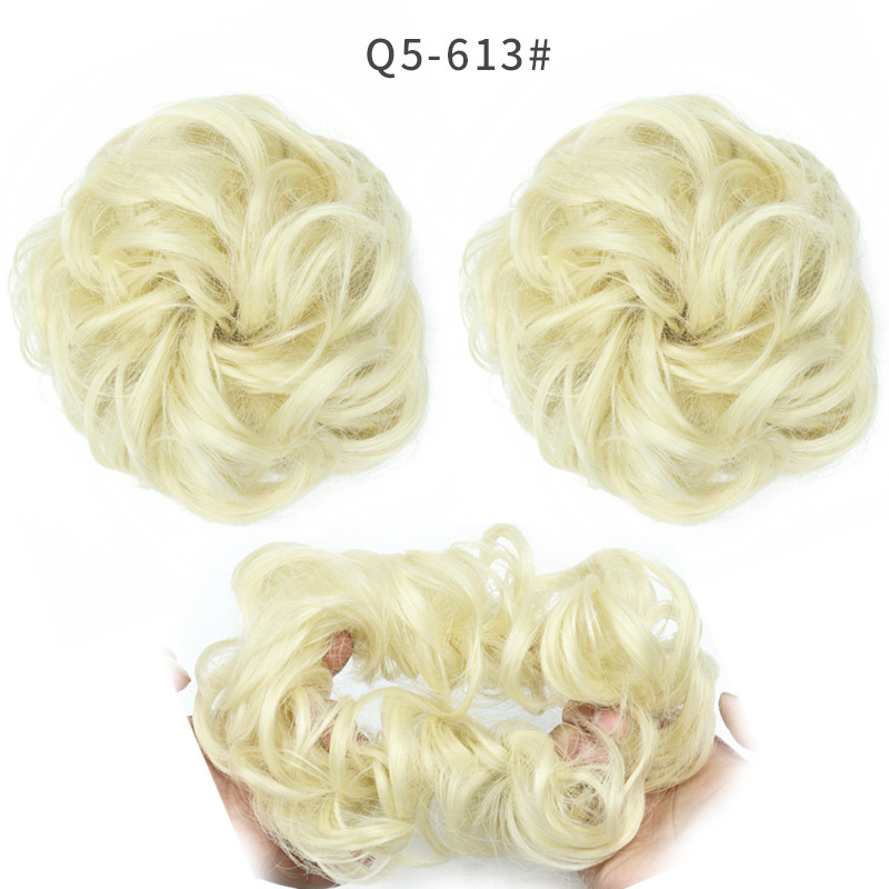 Synthetic Messy Bun Chignon Donut Blonde Brown  Hair Bun Elastic Hair Rope Rubber Band Hair Extensions for Women
