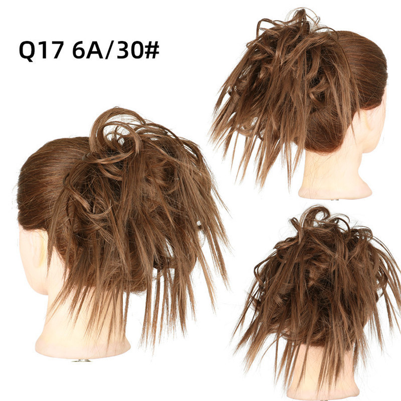 Synthetic Short Curly Chignon With Elastic Band Synthetic Scrunchie Messy Hair Bun High Temperature Fiber Hairpieces Extensions