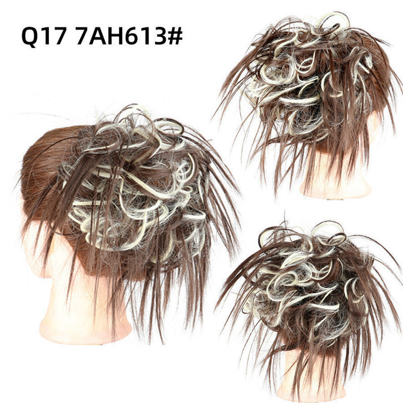 Synthetic Short Curly Chignon With Elastic Band Synthetic Scrunchie Messy Hair Bun High Temperature Fiber Hairpieces Extensions