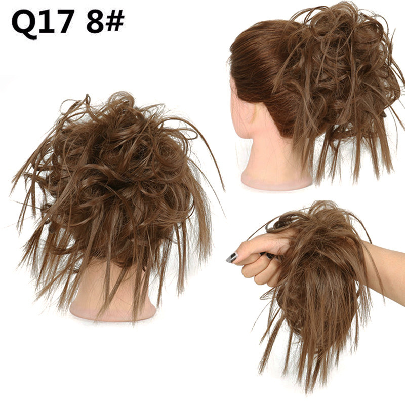 Synthetic Short Curly Chignon With Elastic Band Synthetic Scrunchie Messy Hair Bun High Temperature Fiber Hairpieces Extensions
