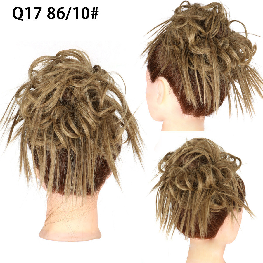 Synthetic Short Curly Chignon With Elastic Band Synthetic Scrunchie Messy Hair Bun High Temperature Fiber Hairpieces Extensions