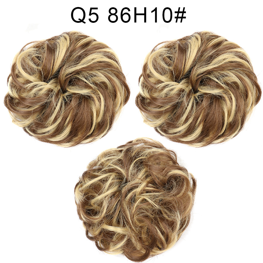 Synthetic Messy Bun Chignon Donut Blonde Brown  Hair Bun Elastic Hair Rope Rubber Band Hair Extensions for Women
