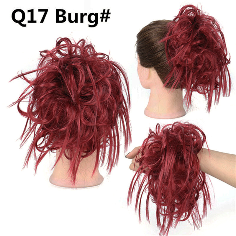 Synthetic Short Curly Chignon With Elastic Band Synthetic Scrunchie Messy Hair Bun High Temperature Fiber Hairpieces Extensions