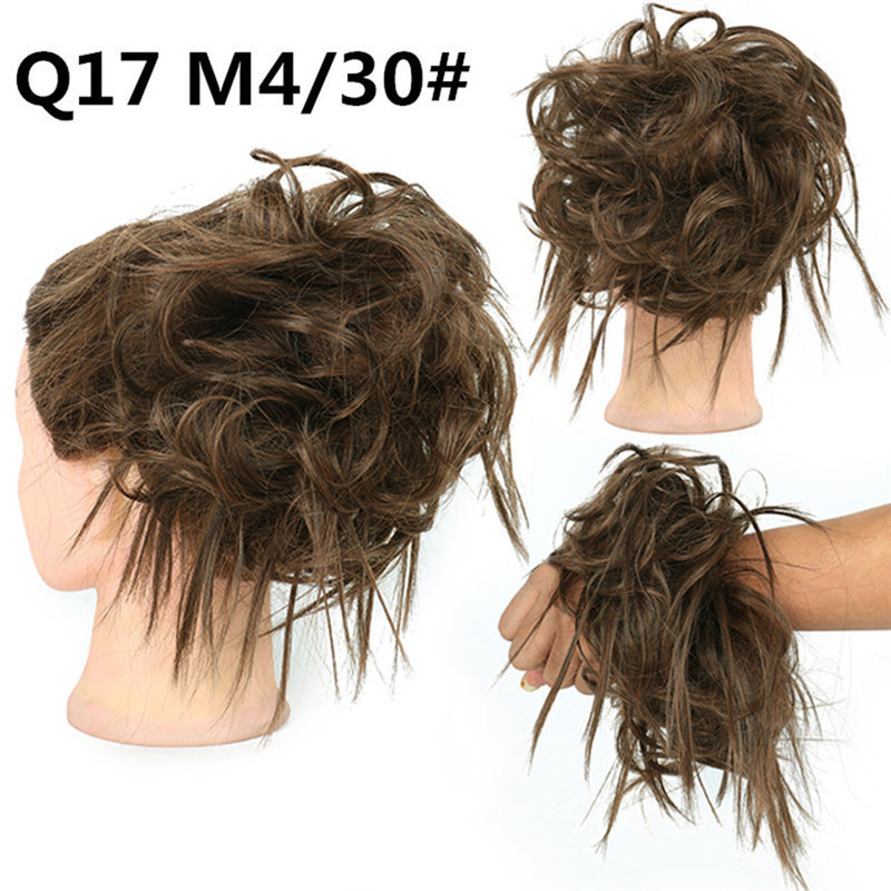 Synthetic Short Curly Chignon With Elastic Band Synthetic Scrunchie Messy Hair Bun High Temperature Fiber Hairpieces Extensions