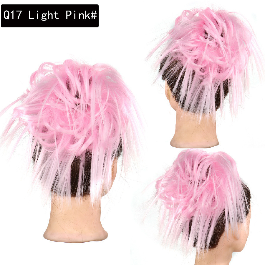 Synthetic Short Curly Chignon With Elastic Band Synthetic Scrunchie Messy Hair Bun High Temperature Fiber Hairpieces Extensions