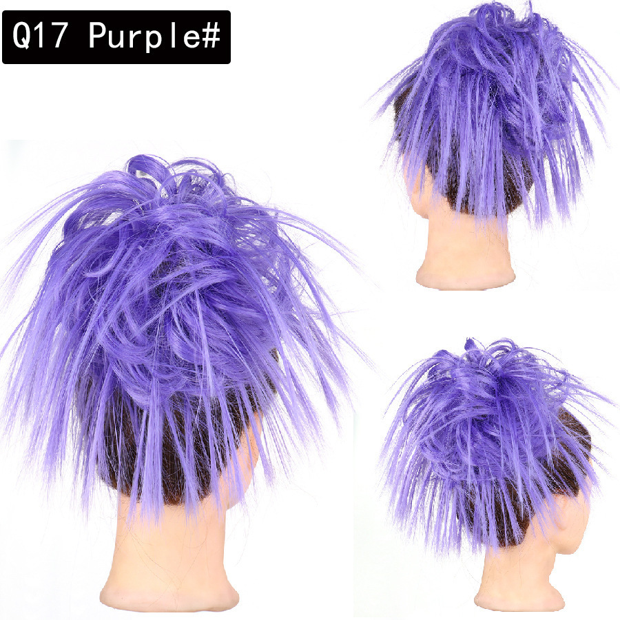 Synthetic Short Curly Chignon With Elastic Band Synthetic Scrunchie Messy Hair Bun High Temperature Fiber Hairpieces Extensions