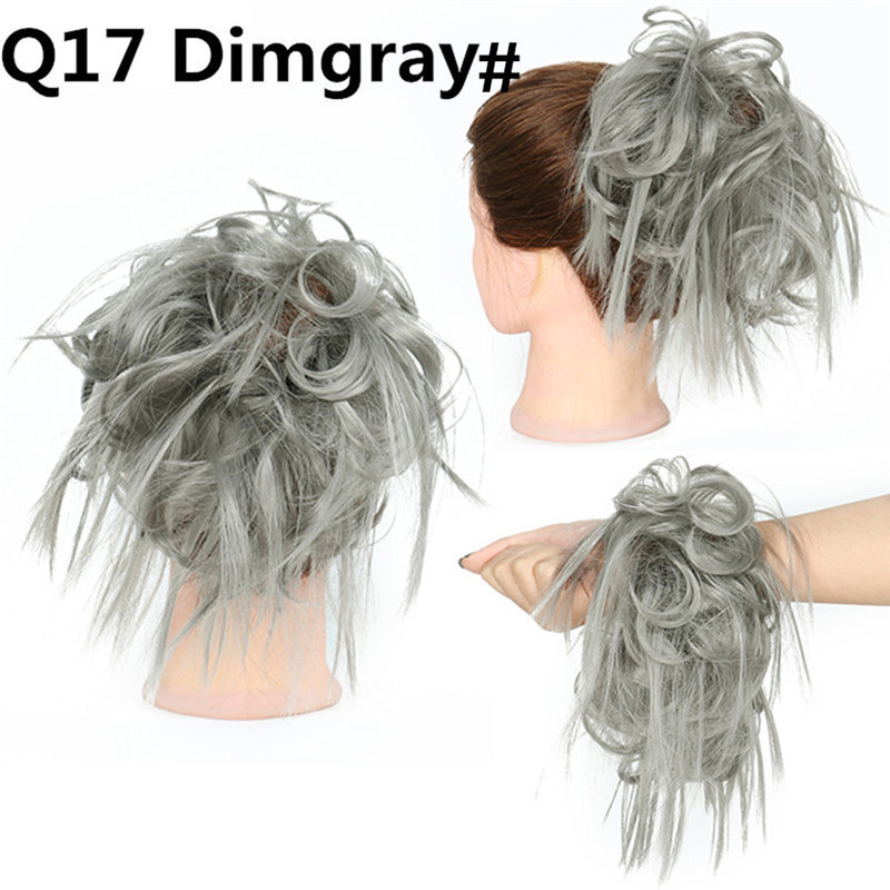 Synthetic Short Curly Chignon With Elastic Band Synthetic Scrunchie Messy Hair Bun High Temperature Fiber Hairpieces Extensions