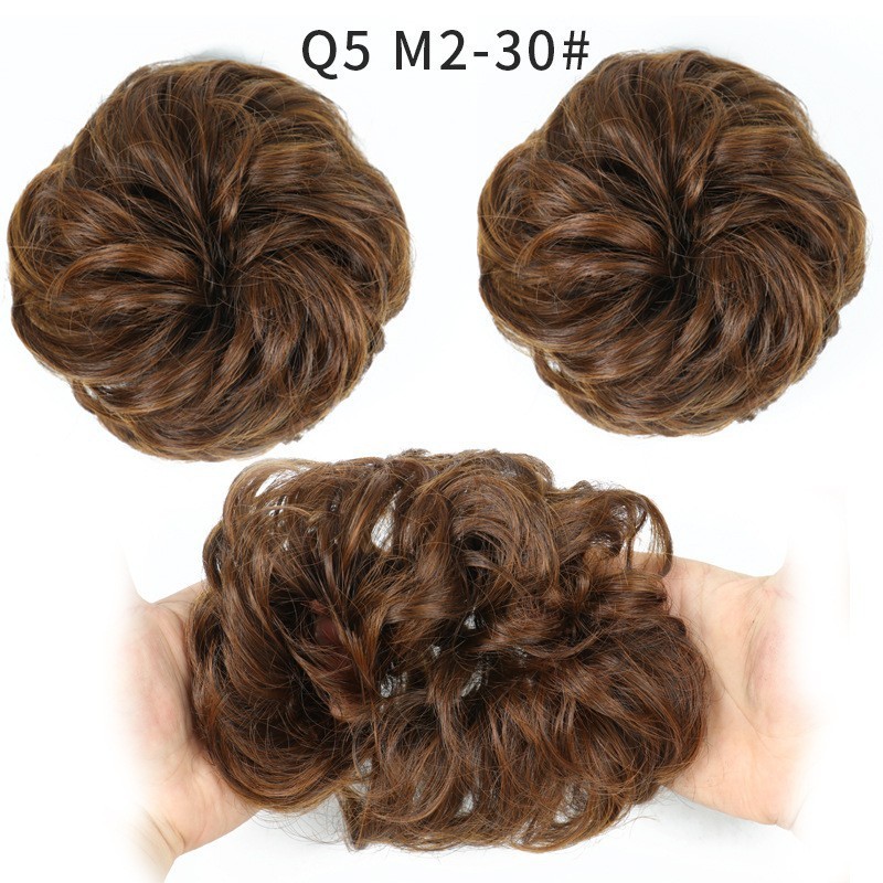 Synthetic Messy Bun Chignon Donut Blonde Brown  Hair Bun Elastic Hair Rope Rubber Band Hair Extensions for Women
