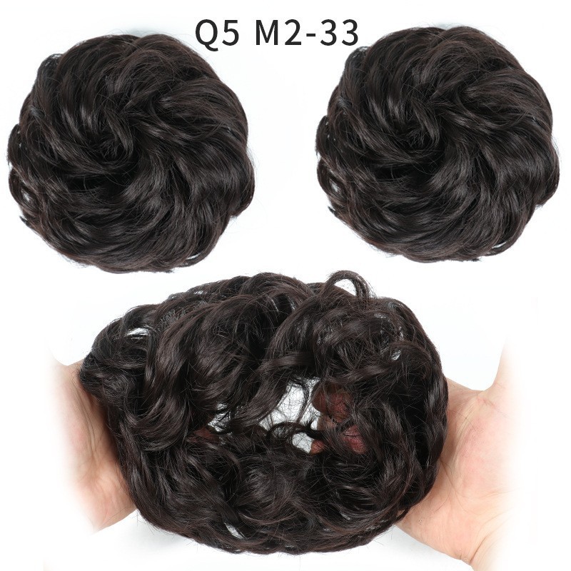 Synthetic Messy Bun Chignon Donut Blonde Brown  Hair Bun Elastic Hair Rope Rubber Band Hair Extensions for Women