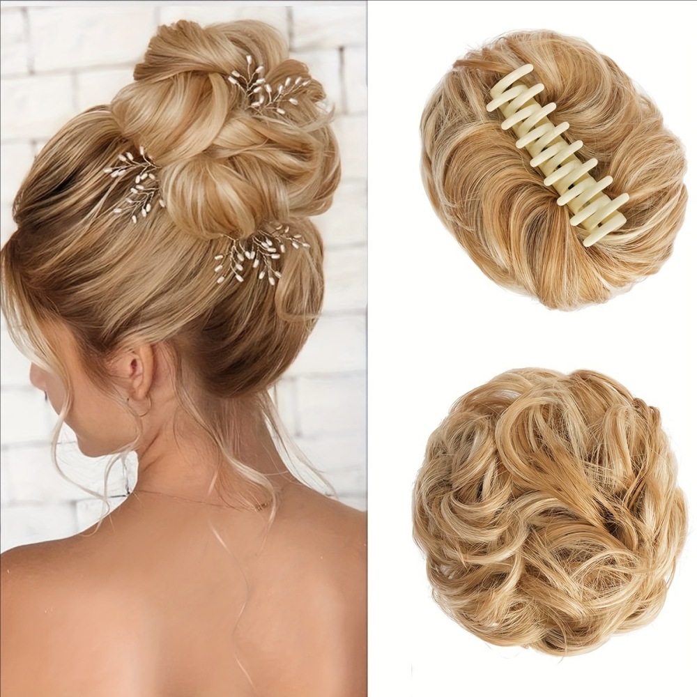 Messy Hair Wig Bun Headband Natural Long Beard Claw Clip Hair Extension Pack Chinese Fiber Tail Asian Style Hair Accessories