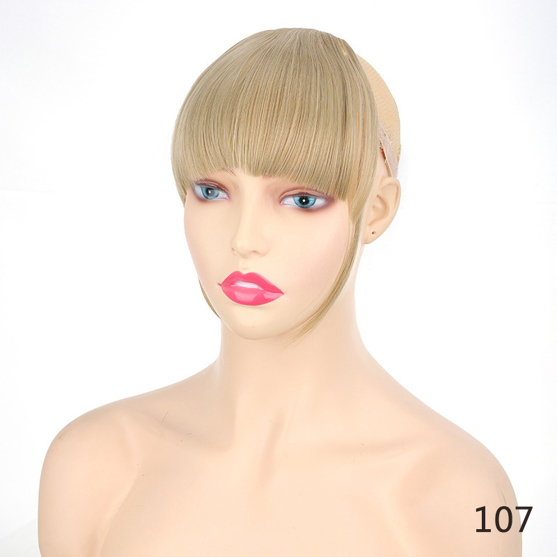 Synthetic Bangs Hair Clip In Extensions Natural Fringe Bangs Clip In Front Neat Flat Bang One Piece Straight Hairpiece For Women