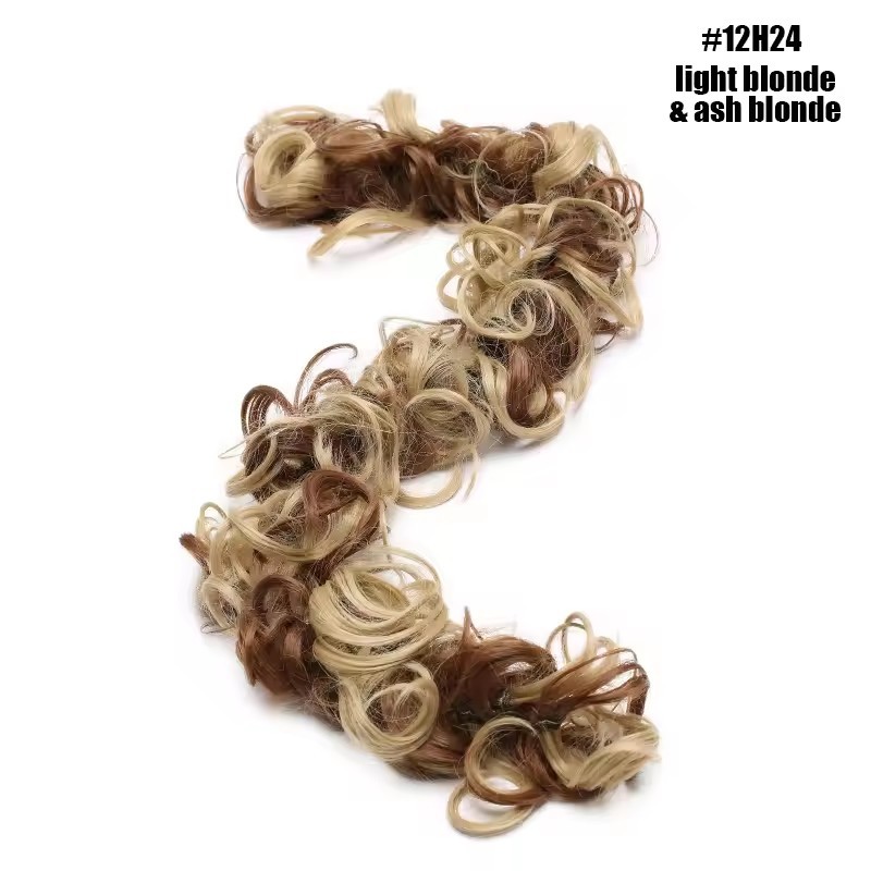 Messy Bun Hair Piece Curly Wavy Hair Bun Scrunchies Extensions Long Ponytail Extensions Ponytail DIY Wrap Around Bun Hair