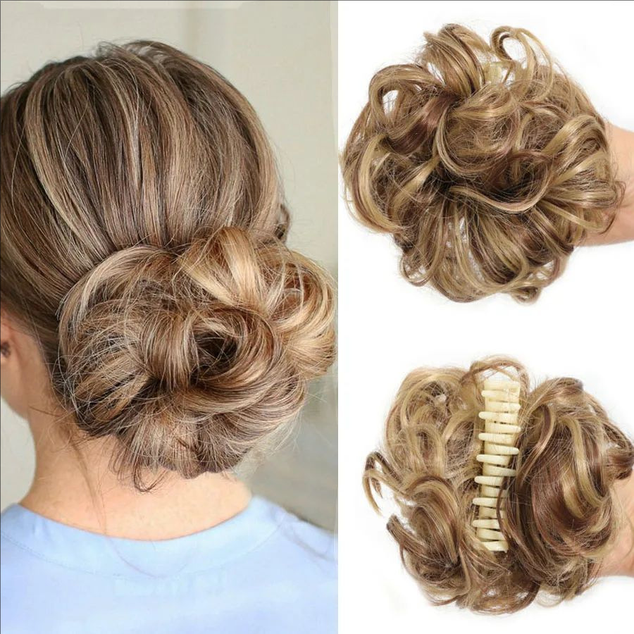 Messy Hair Wig Bun Headband Natural Long Beard Claw Clip Hair Extension Pack Chinese Fiber Tail Asian Style Hair Accessories