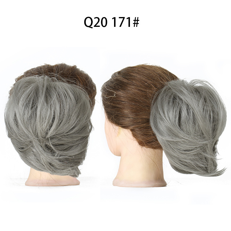 Synthetic Messy Bun Chignon Donut Blonde Brown Color Hair Bun Elastic Hair Rope Rubber Band Hair Extensions for Women