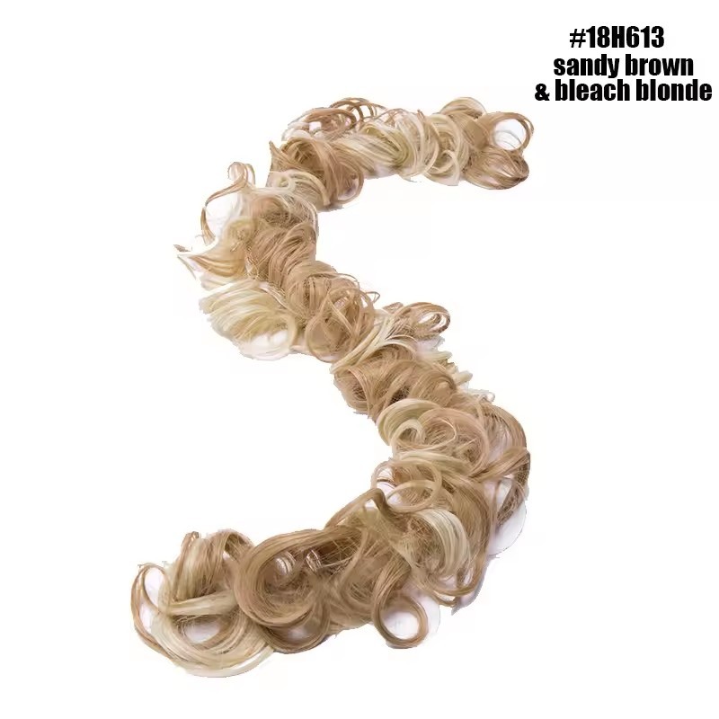 Messy Bun Hair Piece Curly Wavy Hair Bun Scrunchies Extensions Long Ponytail Extensions Ponytail DIY Wrap Around Bun Hair