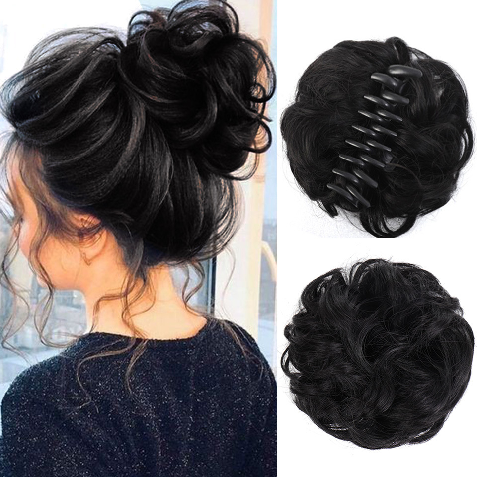 Messy Hair Wig Bun Headband Natural Long Beard Claw Clip Hair Extension Pack Chinese Fiber Tail Asian Style Hair Accessories
