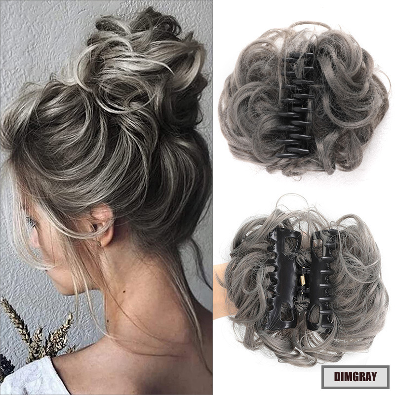 Messy Hair Wig Bun Headband Natural Long Beard Claw Clip Hair Extension Pack Chinese Fiber Tail Asian Style Hair Accessories