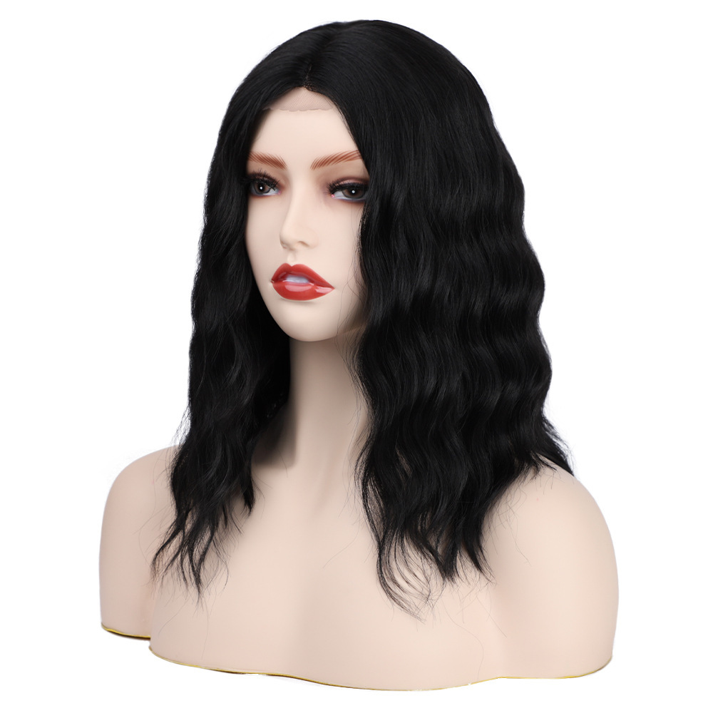 14inch Culy Bob Synthetic Wig Short Natural Wave Bob Wigs for Women Daily Use Ombre Synthetic Wavy Middle Part Wigs