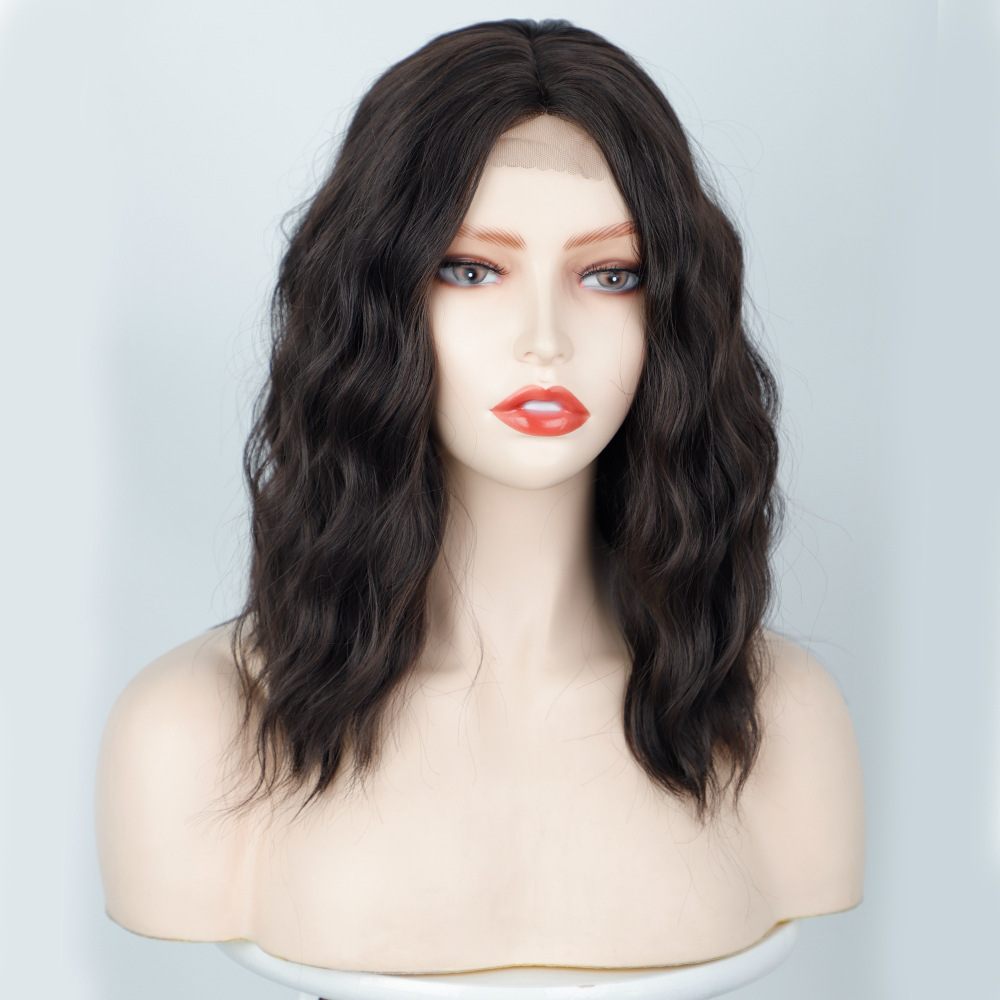 14inch Culy Bob Synthetic Wig Short Natural Wave Bob Wigs for Women Daily Use Ombre Synthetic Wavy Middle Part Wigs
