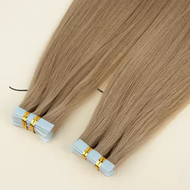Hot  Selling Cuticle Aligned Tape in Hair Extension Factory Price 100% Human Hair 50grams Tape Hair Extension