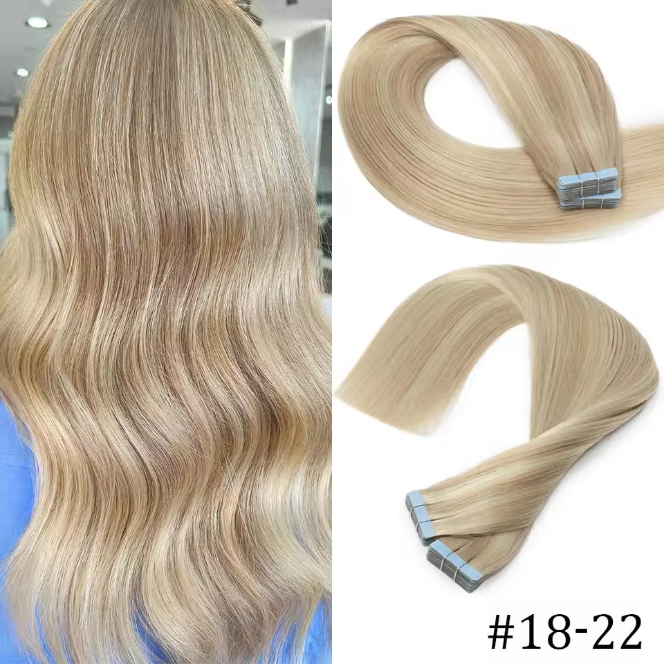 10A Piano 50gram Popular Russian Tape Hair Extensions Double Drawn Real Human Hair Virgin Tape Hair