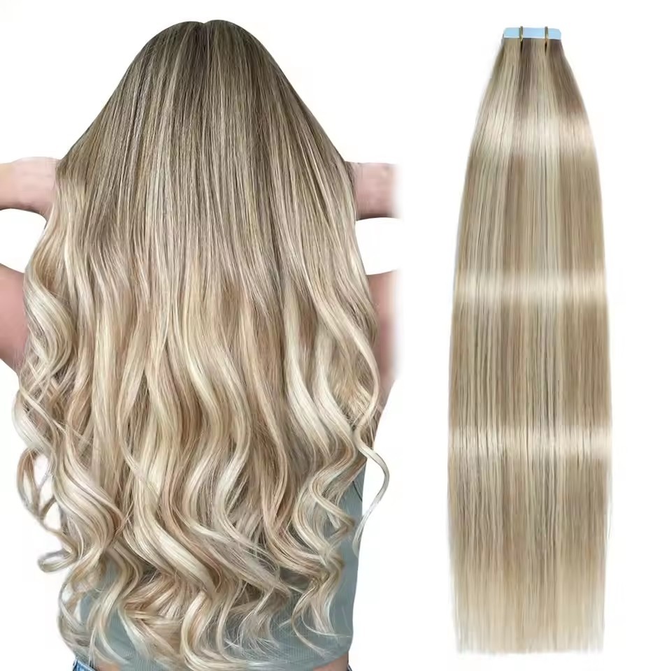 10A Piano 50gram Popular Russian Tape Hair Extensions Double Drawn Real Human Hair Virgin Tape Hair