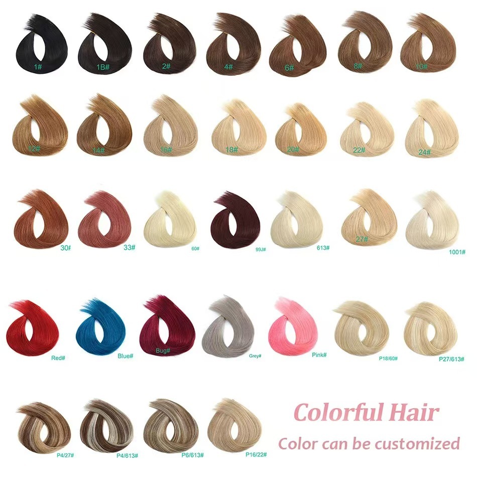 10A Black#1  Brown 20 pcs 50gram/pack Straight Tape In Hair Extensions  Remy Hair Extensions Seamless tape hair extensions