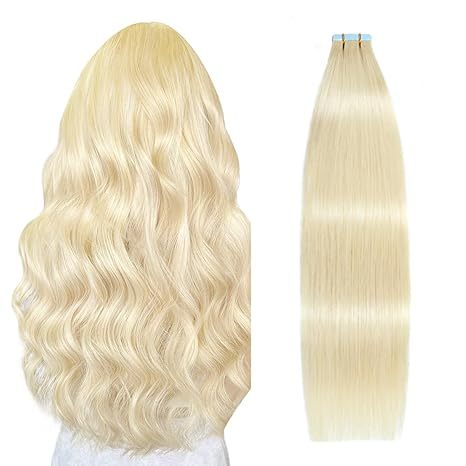 10A Bleach Blonde  50gram IInvisible Tape in Seamless Human Hair Russian Blonde Tape in Hair Extension