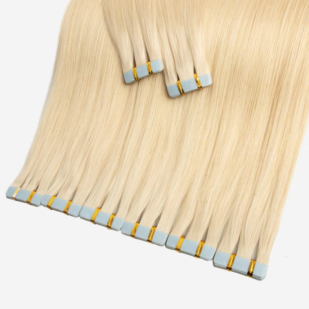 Wholesale Blonde  Tape Hair Extensions Invisible 100% Human Hair  Remy Human Hair Tape Ins