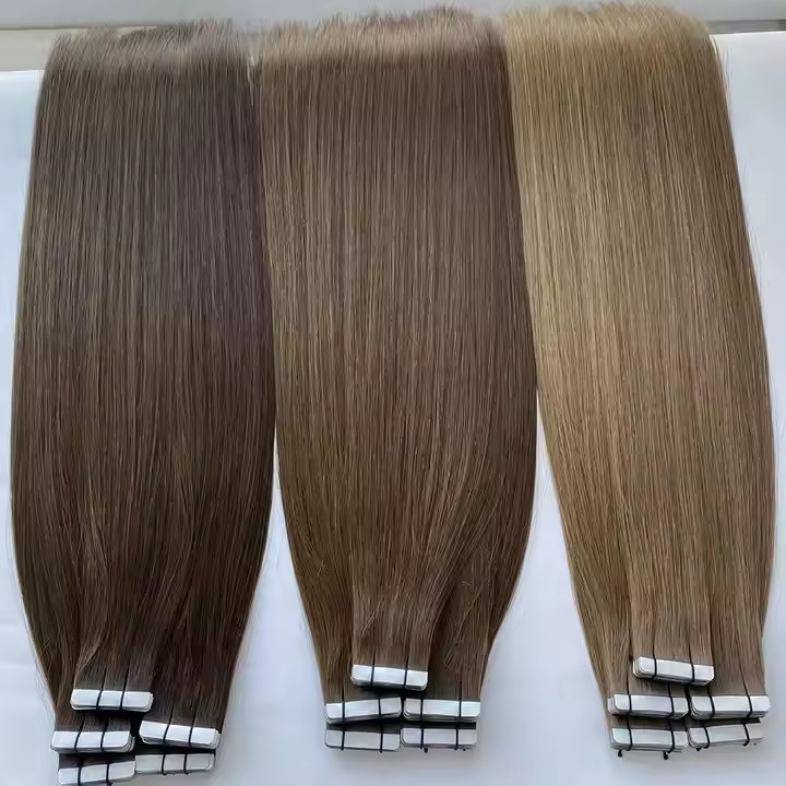 10A Black#1  Brown 20 pcs 50gram/pack Straight Tape In Hair Extensions  Remy Hair Extensions Seamless tape hair extensions