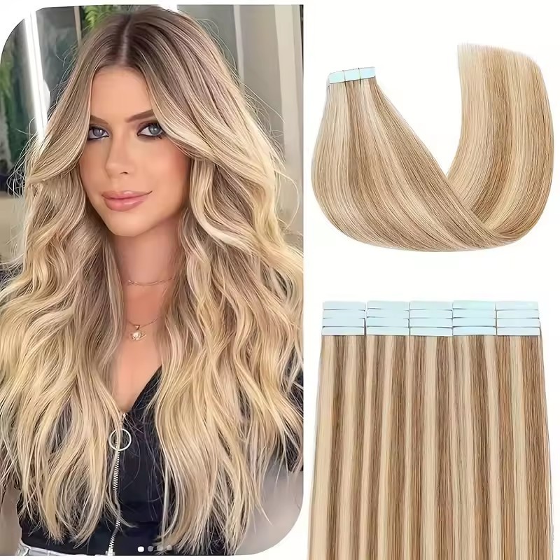 10A Piano 50gram Popular Russian Tape Hair Extensions Double Drawn Real Human Hair Virgin Tape Hair