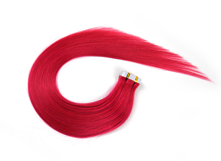 10A  Colorful Red Russian Remy  Tape Hair Extensions Double Drawn Tape in Hair Extensions Human Copper Color