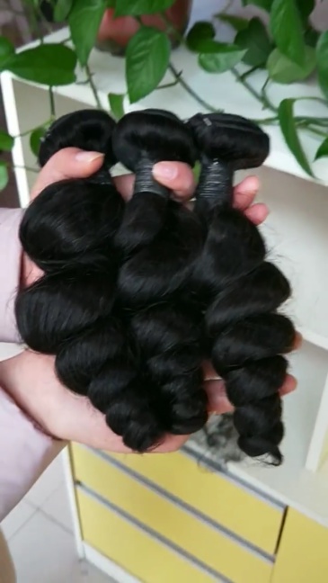 8A Natural Loose  Wave Human Hair Weft  8- 30 Inches Human Hair Bundles Brazilian 100% Human Hair For Women